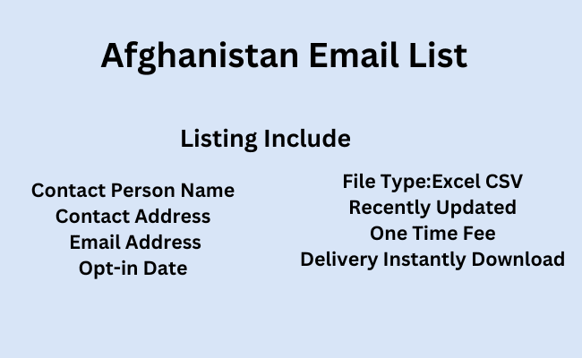 Afghanistan Email List