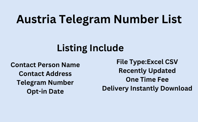 Austria telegram number list