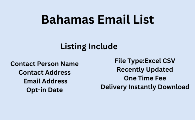 Bahamas Email List