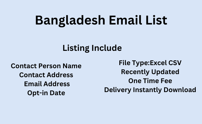 Bangladesh Email Lists