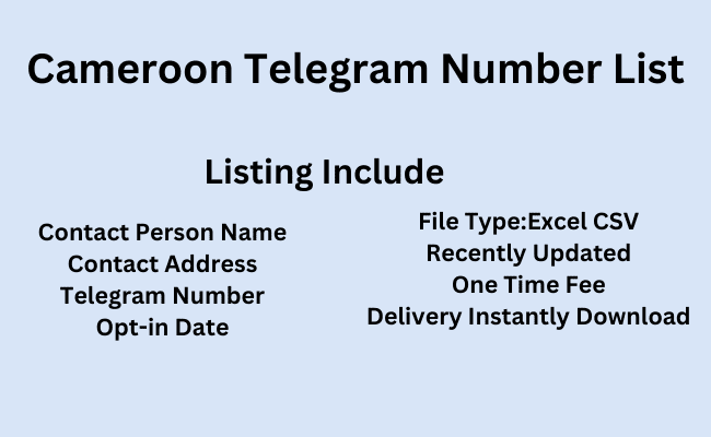 Cameroon telegram number list