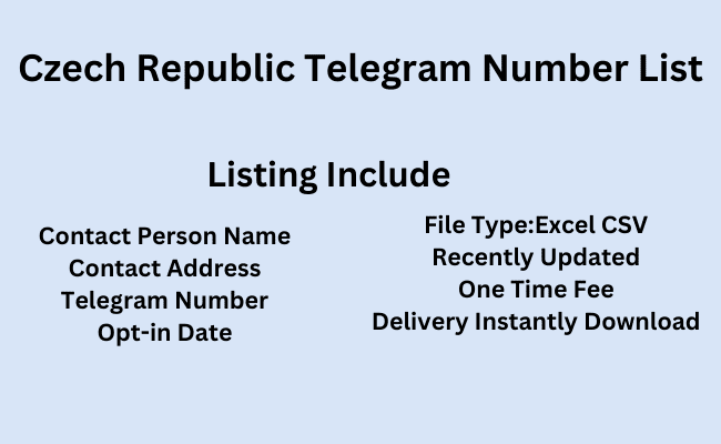 Czech Republic telegram number list