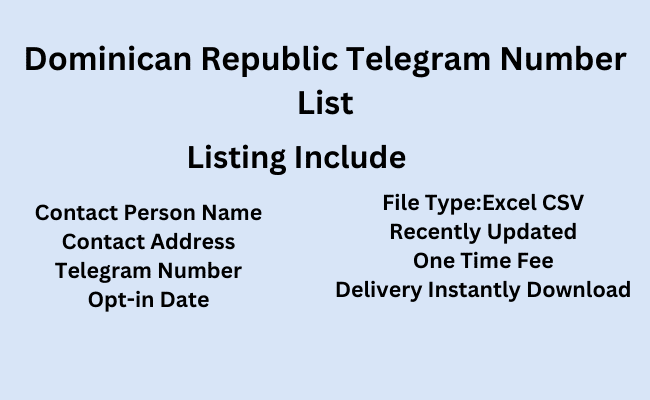 Dominican Republic telegram number list