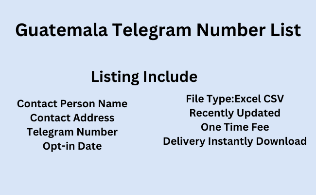 Guatemala telegram number list