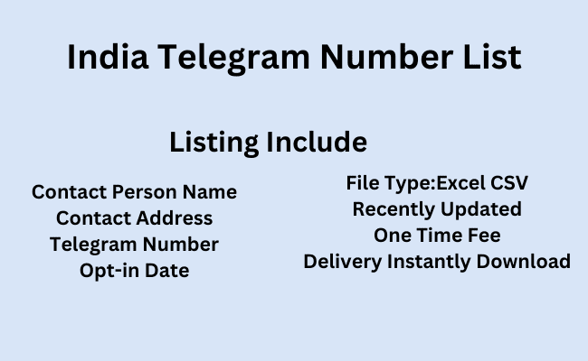 India Telegram Number List