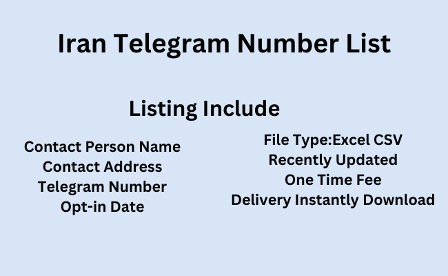 Iran Telegram Number List