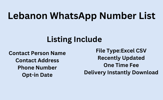 Lebanon whatsapp number list