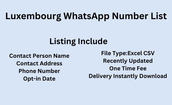 Luxembourg whatsapp number list