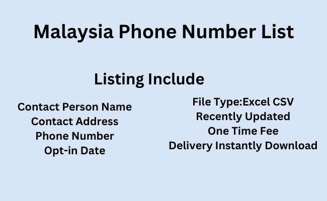 Malaysia Phone Number List