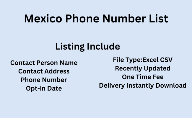 Mexico Phone Number List