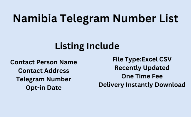 Namibia telegram number list