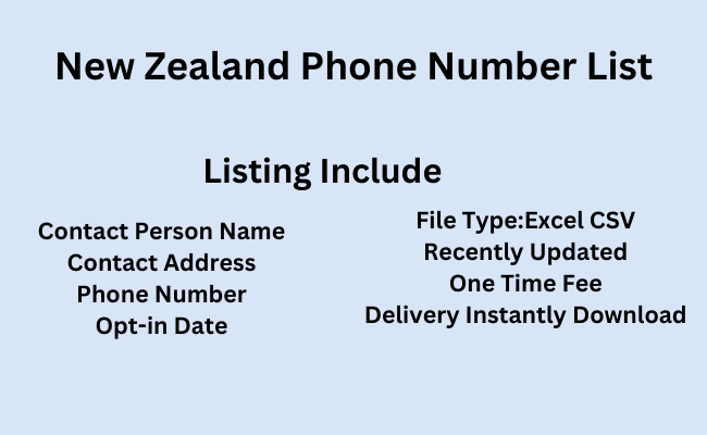New Zealand Phone Number List