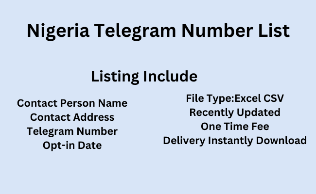 Nigeria telegram number list