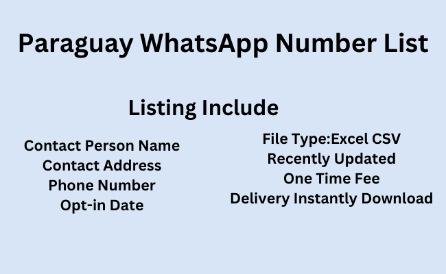 Paraguay whatsapp number list