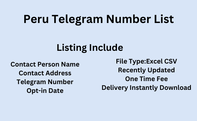 Peru telegram number list