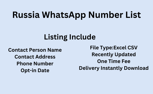 Russia whatsapp number list