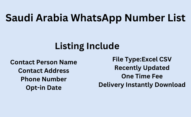 Saudi Arabia whatsapp number list