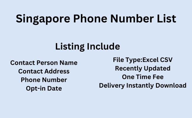 Singapore Phone Number List