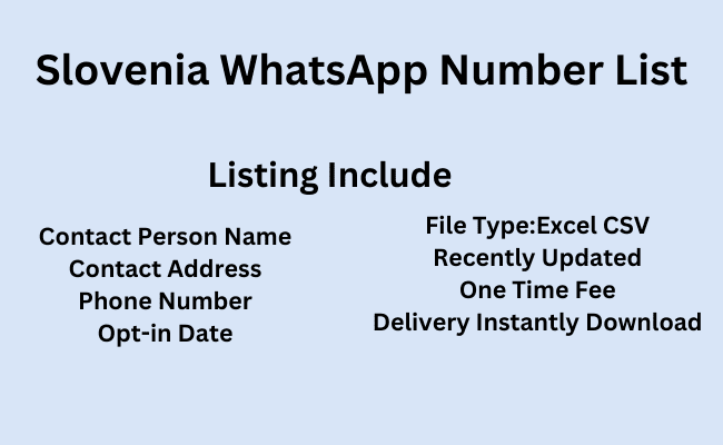 Slovenia whatsapp number list