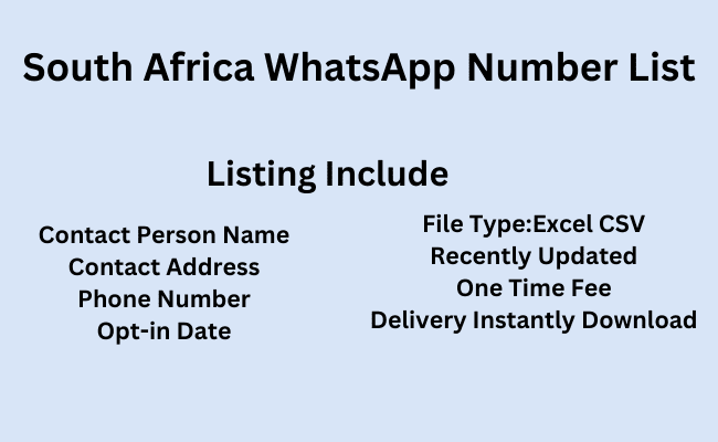 South Africa whatsapp number list