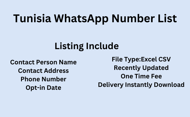 Tunisia whatsapp number list