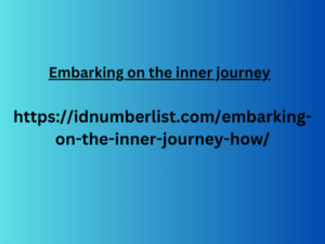 Embarking on the inner journey