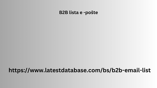 b2b lista e-pošte