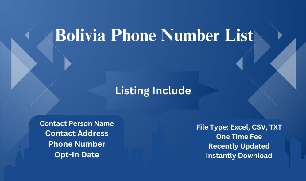 Bolivia Phone Number List