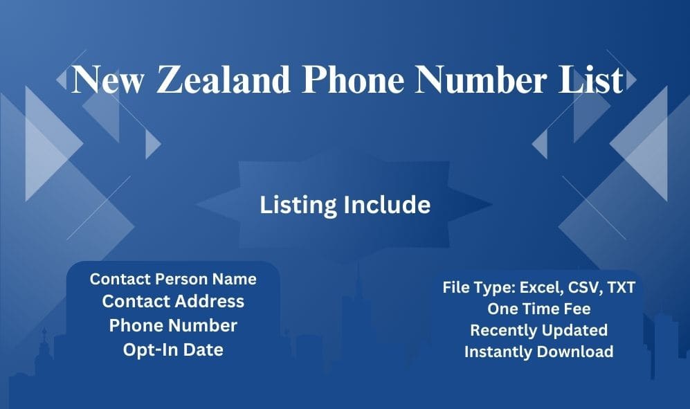 New Zealand Phone Number List