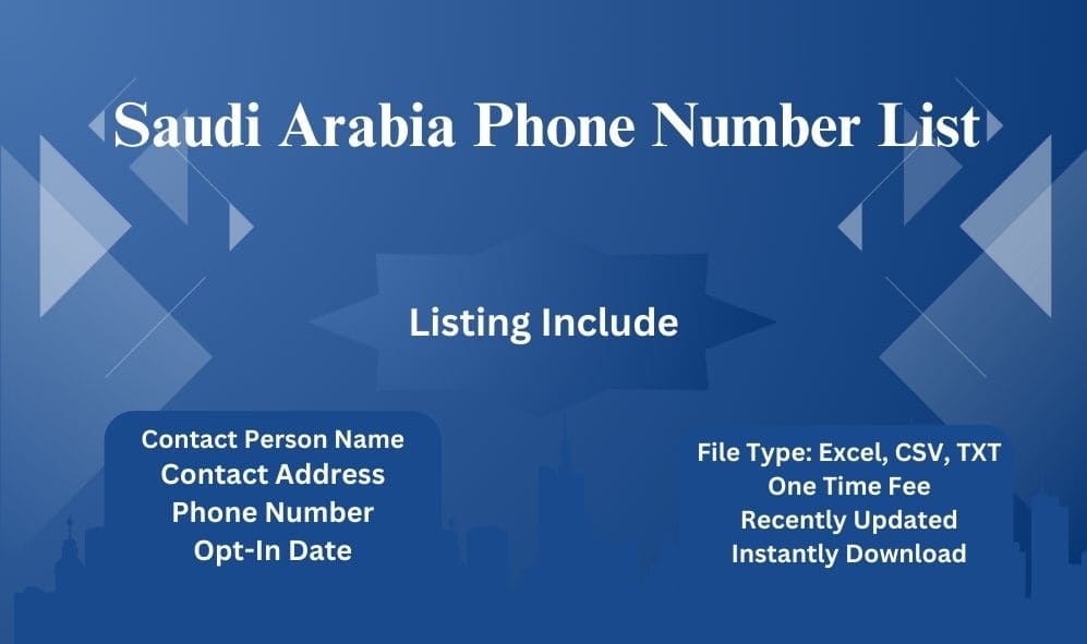 Saudi Arabia phone number list