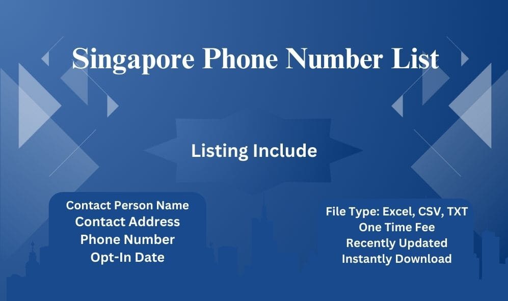 Singapore phone number list