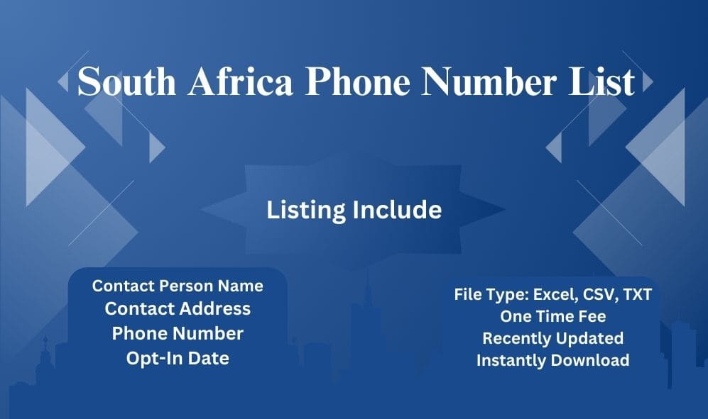 South Africa phone number list