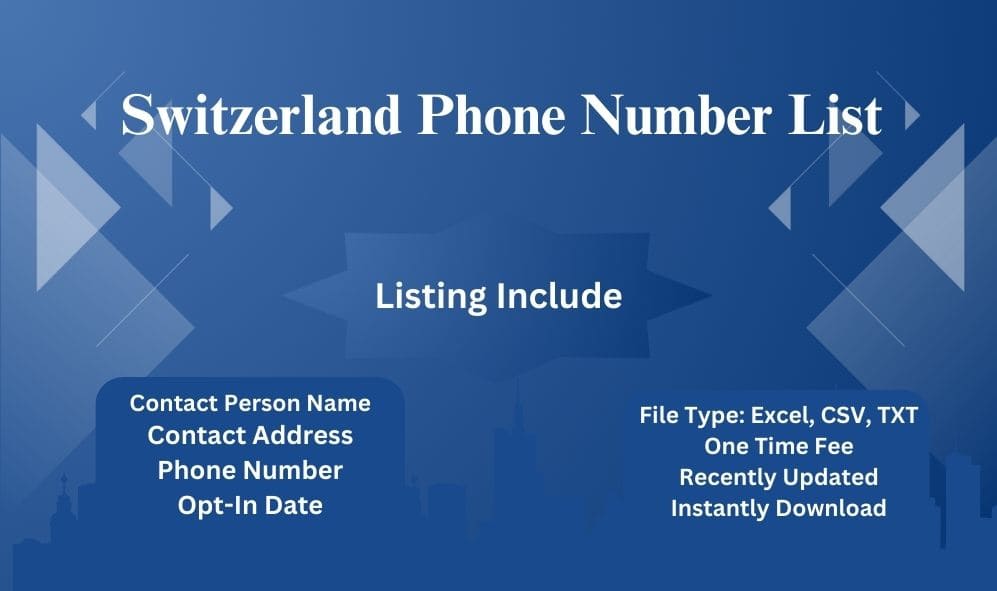 Switzerland phone number list
