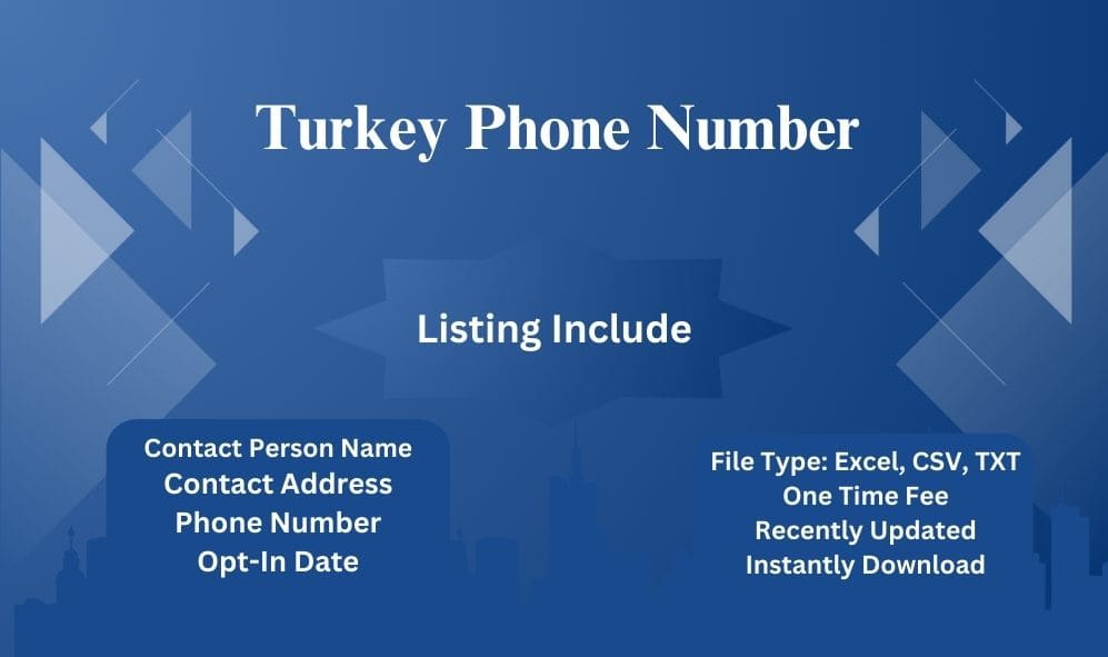 Turkey phone number list