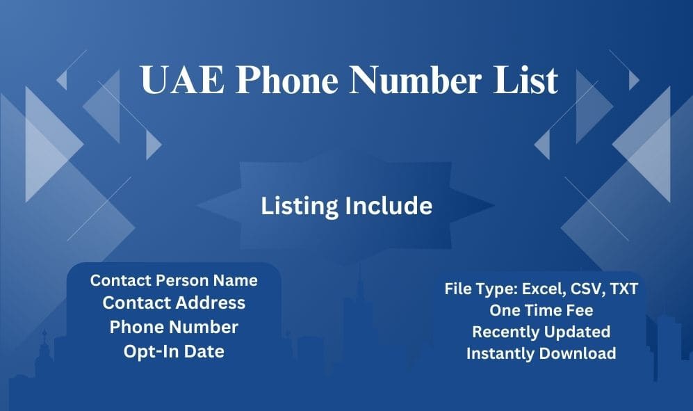 UAE phone number list