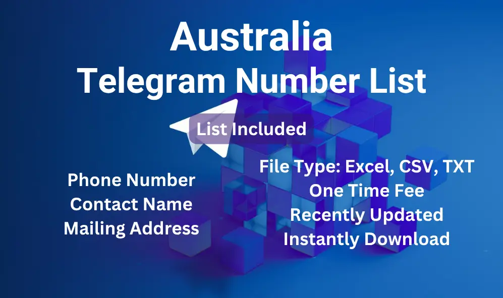 Australia telegram number list